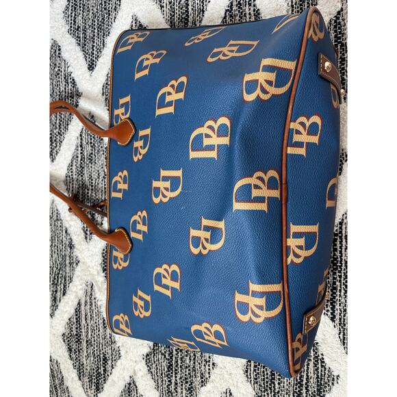 Dooney & Burke Monogram Large Tote Blue Style #: BMONO1965 leather purse - Picture 3 of 11